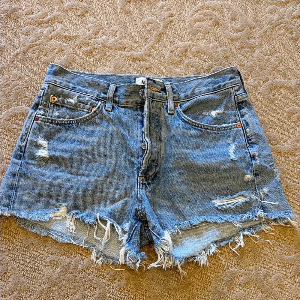 AGOLDE cut off Parker Jean shorts
